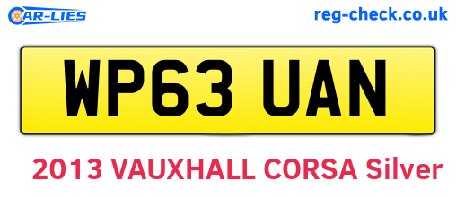 WP63UAN are the vehicle registration plates.