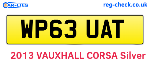 WP63UAT are the vehicle registration plates.
