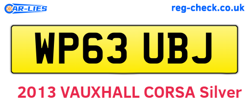 WP63UBJ are the vehicle registration plates.