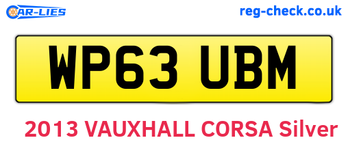 WP63UBM are the vehicle registration plates.