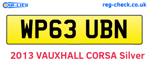 WP63UBN are the vehicle registration plates.