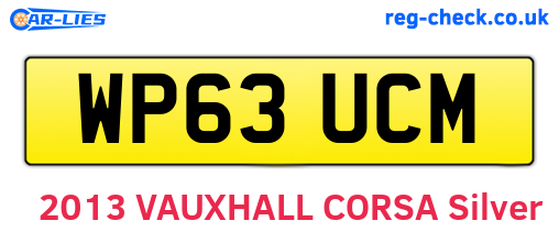 WP63UCM are the vehicle registration plates.