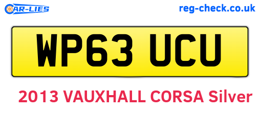 WP63UCU are the vehicle registration plates.