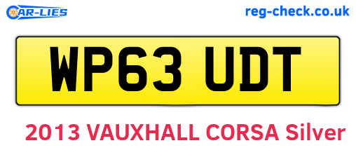 WP63UDT are the vehicle registration plates.