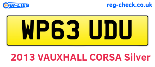 WP63UDU are the vehicle registration plates.