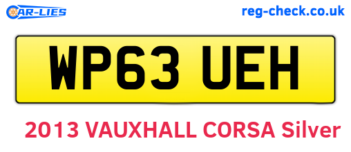 WP63UEH are the vehicle registration plates.