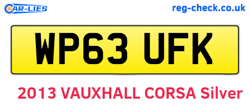 WP63UFK are the vehicle registration plates.