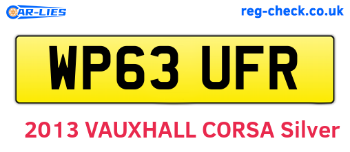 WP63UFR are the vehicle registration plates.
