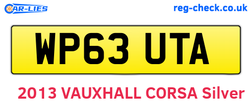 WP63UTA are the vehicle registration plates.