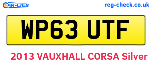 WP63UTF are the vehicle registration plates.