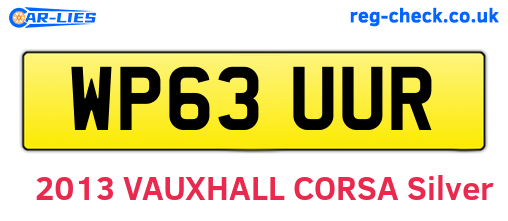 WP63UUR are the vehicle registration plates.
