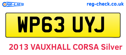 WP63UYJ are the vehicle registration plates.