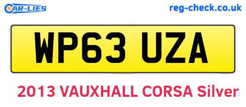 WP63UZA are the vehicle registration plates.