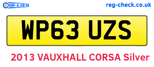 WP63UZS are the vehicle registration plates.