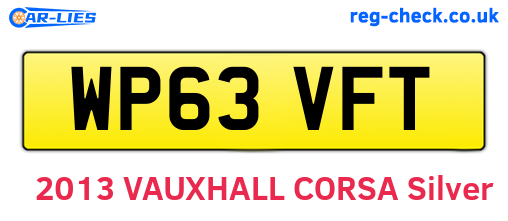 WP63VFT are the vehicle registration plates.