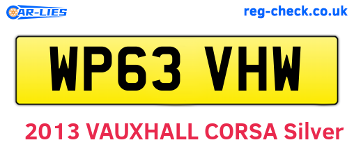 WP63VHW are the vehicle registration plates.