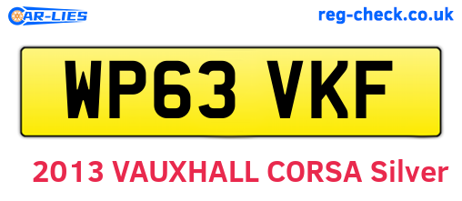 WP63VKF are the vehicle registration plates.
