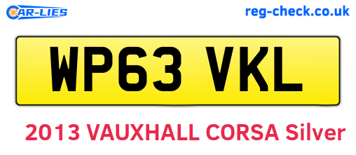 WP63VKL are the vehicle registration plates.