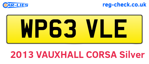WP63VLE are the vehicle registration plates.