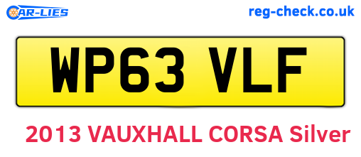 WP63VLF are the vehicle registration plates.
