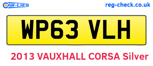 WP63VLH are the vehicle registration plates.