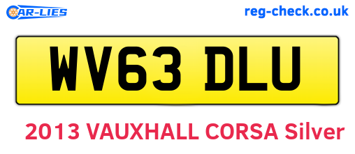 WV63DLU are the vehicle registration plates.
