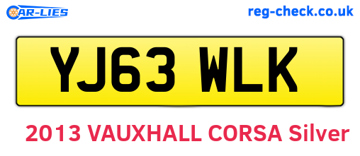 YJ63WLK are the vehicle registration plates.