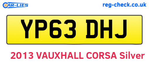 YP63DHJ are the vehicle registration plates.