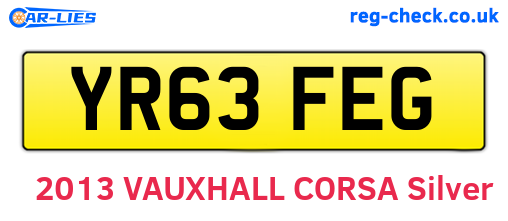 YR63FEG are the vehicle registration plates.