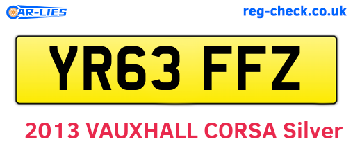YR63FFZ are the vehicle registration plates.