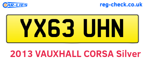 YX63UHN are the vehicle registration plates.