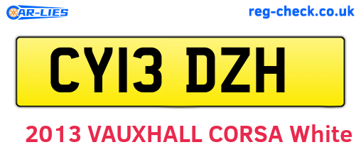 CY13DZH are the vehicle registration plates.