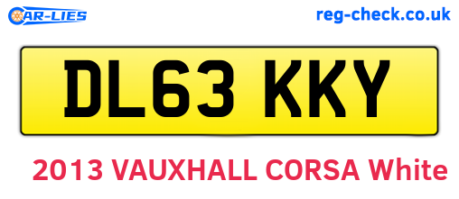 DL63KKY are the vehicle registration plates.