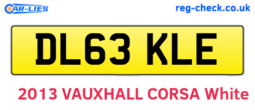 DL63KLE are the vehicle registration plates.