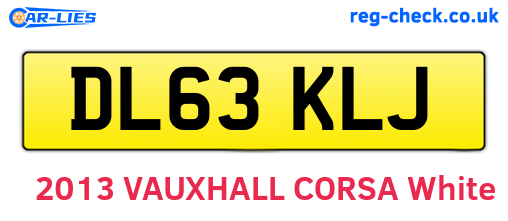 DL63KLJ are the vehicle registration plates.