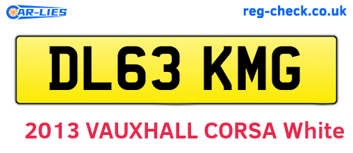 DL63KMG are the vehicle registration plates.