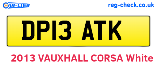 DP13ATK are the vehicle registration plates.