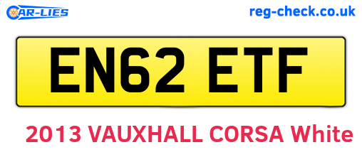 EN62ETF are the vehicle registration plates.