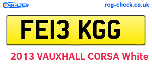 FE13KGG are the vehicle registration plates.