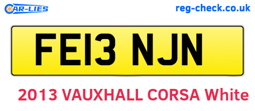 FE13NJN are the vehicle registration plates.