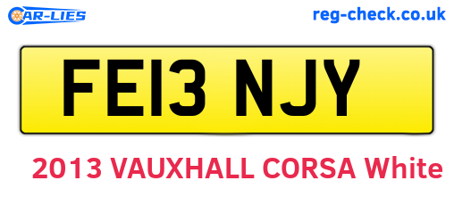 FE13NJY are the vehicle registration plates.