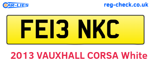 FE13NKC are the vehicle registration plates.