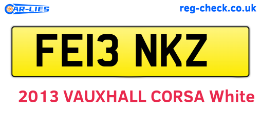 FE13NKZ are the vehicle registration plates.