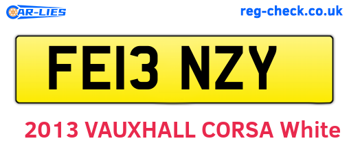 FE13NZY are the vehicle registration plates.