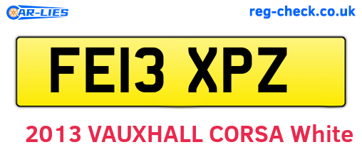 FE13XPZ are the vehicle registration plates.