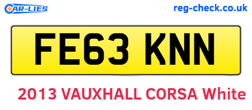 FE63KNN are the vehicle registration plates.