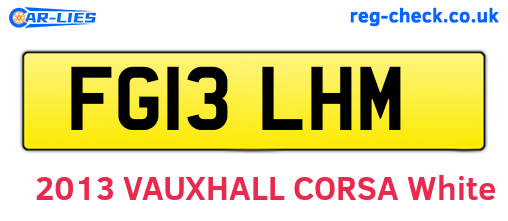 FG13LHM are the vehicle registration plates.