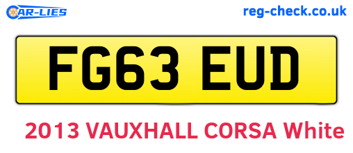 FG63EUD are the vehicle registration plates.