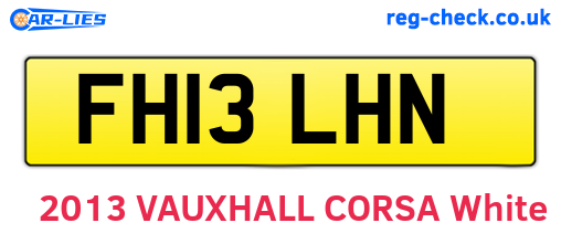 FH13LHN are the vehicle registration plates.