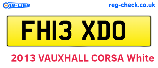 FH13XDO are the vehicle registration plates.